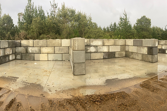 Glass storage bunkers at Taumarunui Transfer Station GPF grant